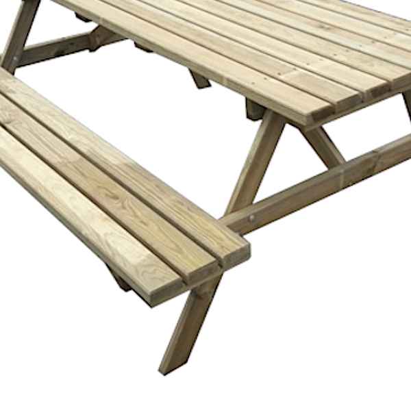 Ξύλινος Πάγκος Εξοχής Τραπέζι 180x160x(Y)71cm